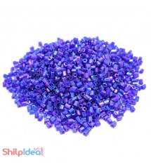 Beads 2mm - Glass Hexagonal - Violet AB